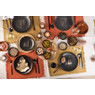 Dinerbord gouden kerstboom - zwart - ⌀26.5 cm